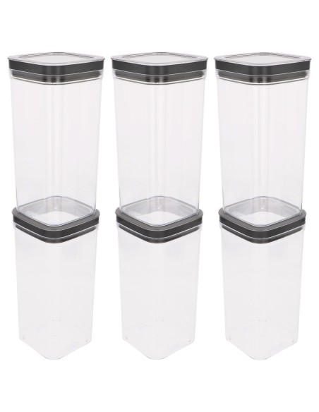 Curver Pack 6 frascos de plástico herméticos multiusos (2,3L)