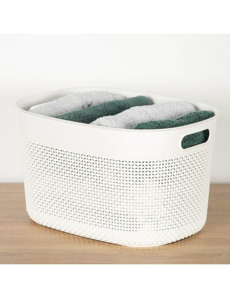 Curver Pack 4 cestos organizadores Filo 30L branco
