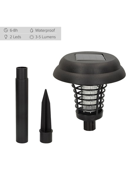 Pack 4 faróis repelentes de mosquitos solares LED 2 em 1