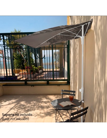 Parasol terraza rectangular 160x100 cm gris