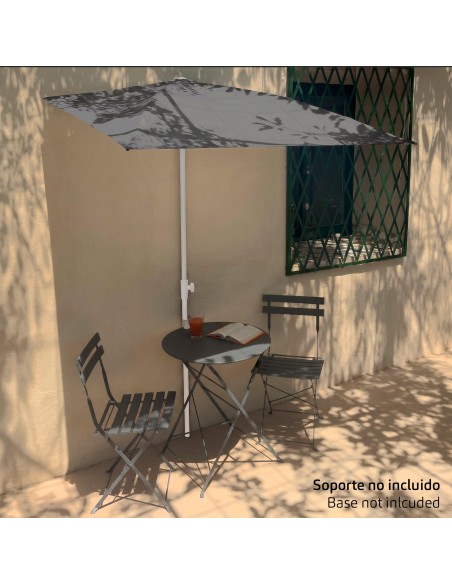 Parasol terraza rectangular 160x100 cm gris