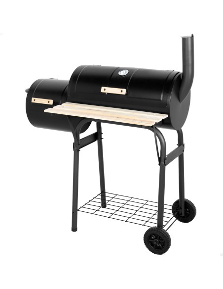Barbecue e fumeiro a carvão portátil