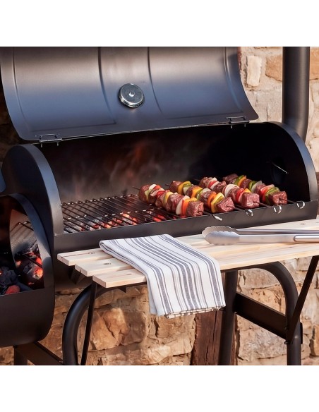 Barbecue e fumeiro a carvão portátil