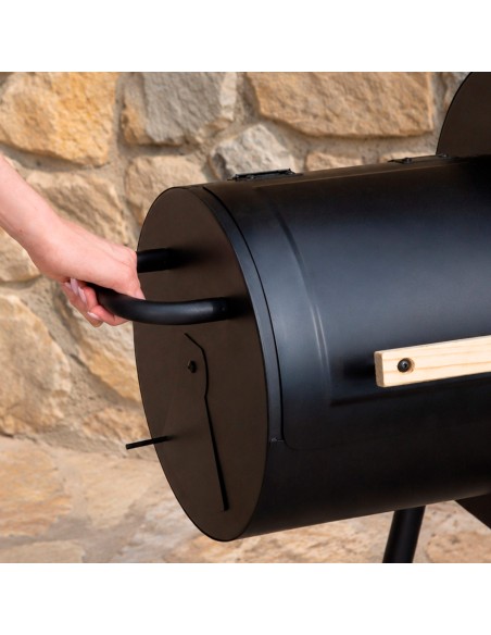 Barbecue e fumeiro a carvão portátil