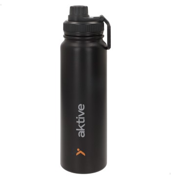 Garrafa térmica preta de 800 ml com alça