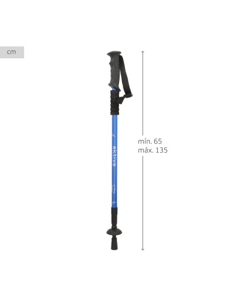 Bastão de caminhada em alumínio 65-135 cm