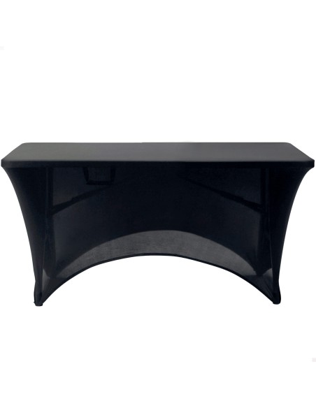 Capa elástica para mesa retangular de 120 cm preta