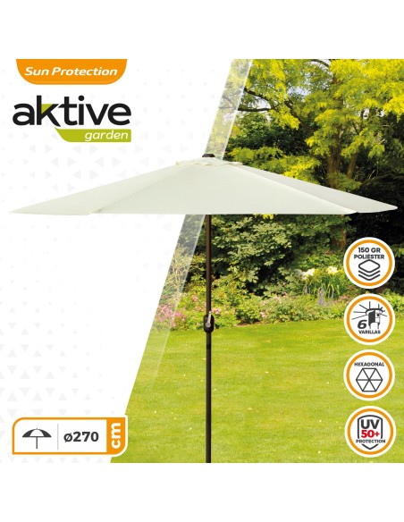 Guarda-sol para terraço e jardim Ø270 cm com proteção UV50