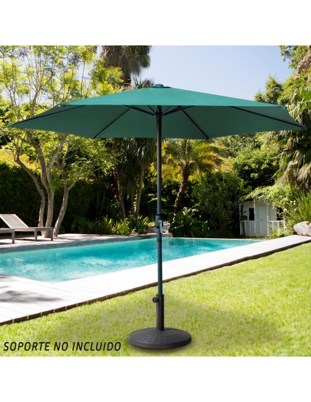 Guarda-sol hexagonal Ø300 cm cor verde Jardim