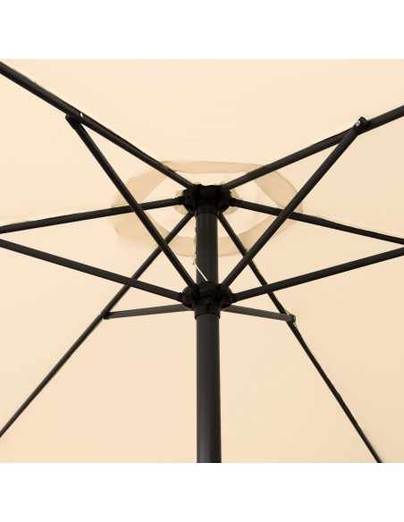 Guarda-sol para jardim e terraço Ø250 cm creme
