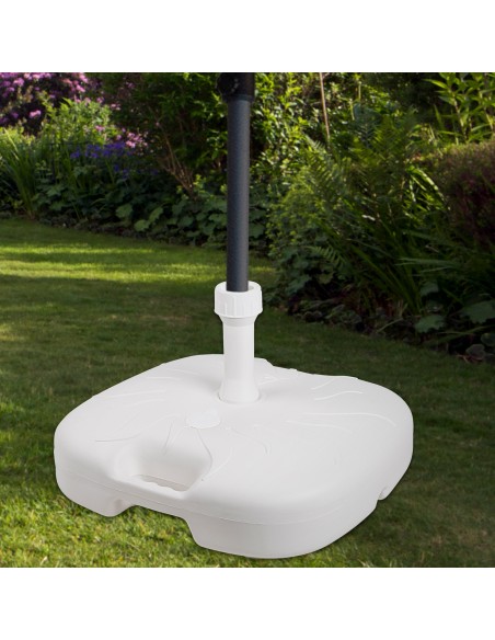 Base quadrada para guarda-sol 20/32 mm cor branca