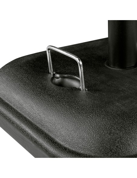 Base quadrada para guarda-sol Ø38/48 mm cor preta