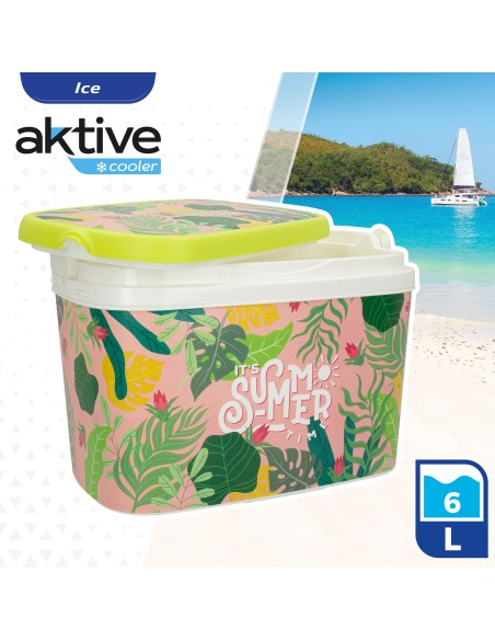 Geladeira portátil rígida de 6 litros Its Summer Time verde