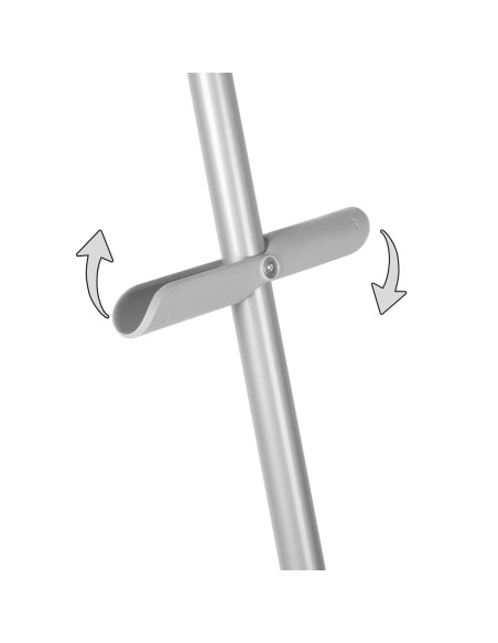 Guarda-sol de 8 varas 220 cm azul e branco com espiral de ancoragem