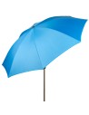 Guarda-sol de praia 8 varetas 220 cm azul com cabide