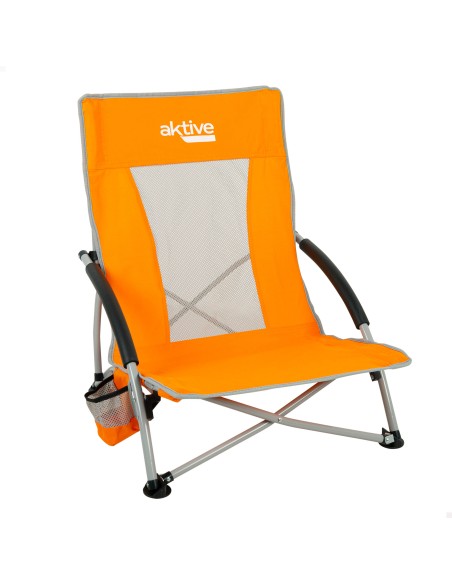 Cadeira rebatível baixa 50x51x67 cm cor de laranja