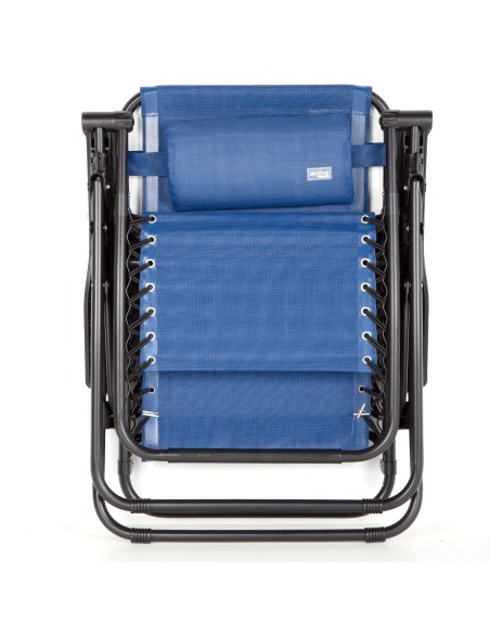 Cadeira de jardim dobrável azul gravidade zero 2 posições