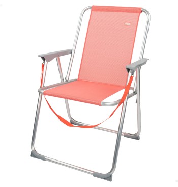 Cadeira de praia alta fixa 45x45x75 cm coral