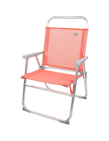 Cadeira de praia alta fixa 48x50x88 cm coral
