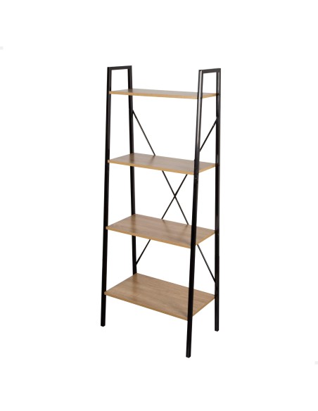 Max Home Estantes de madeira em escada 4 prateleiras 60x32x148 cm