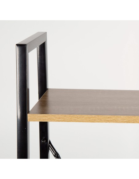 Max Home Estantes de madeira em escada 4 prateleiras 60x32x148 cm