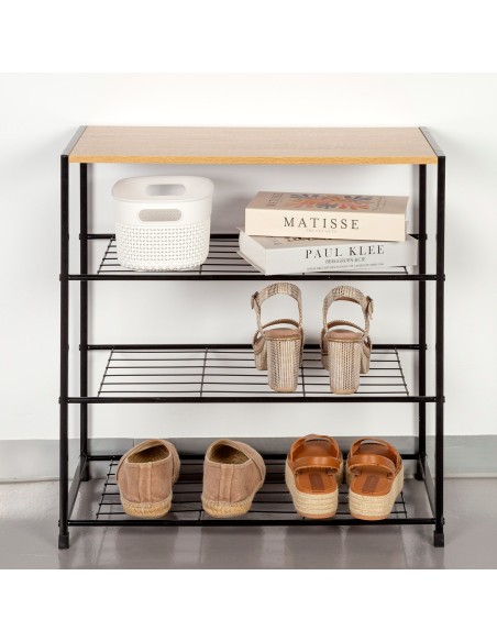 Max Home Zapatero metálico 4 niveles 63x30x63 cm