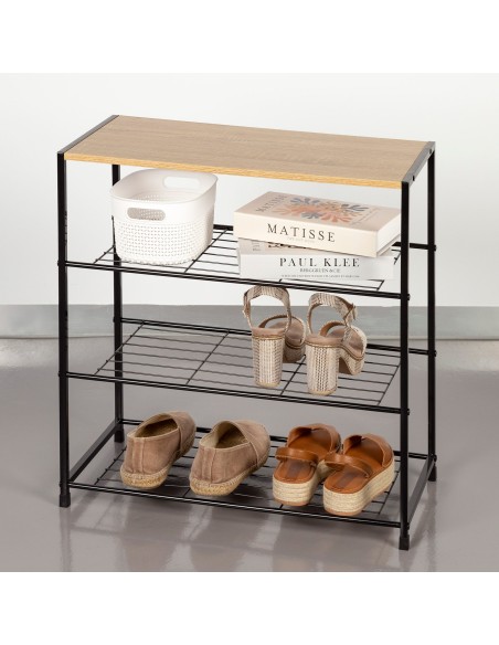 Max Home Zapatero metálico 4 niveles 63x30x63 cm