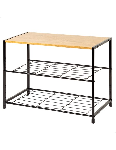 Max Home Zapatero metálico 3 niveles 63x30x43 cm