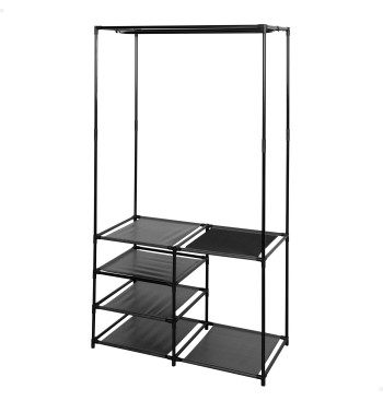 Max Home Armario abierto 4 estantes de tela 87x45x158 cm