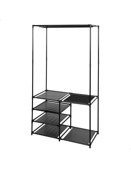 Max Home Armario abierto 4 estantes de tela 87x45x158 cm