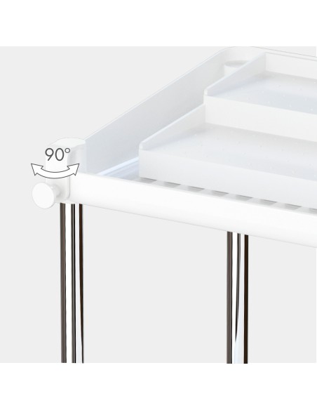 Max Home Pack 2 prateleiras para especiarias de altura dupla com tabuleiro extraível