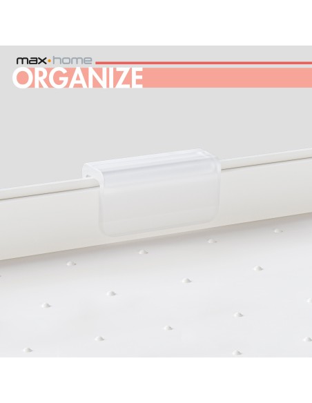 Max Home Pack 2 prateleiras para especiarias de altura dupla com tabuleiro extraível