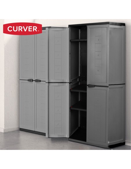 Curver Armário alto em resina 3 prateleiras 68x39x166 cm