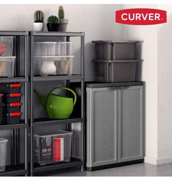 Curver Armário sob resina 1 prateleira 68x39x87 cm 2