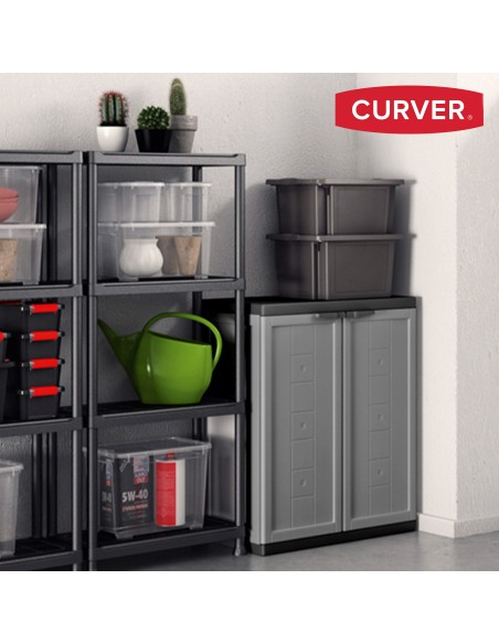 Curver Armário sob resina 1 prateleira 68x39x87 cm