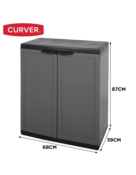 Curver Armário sob resina 1 prateleira 68x39x87 cm