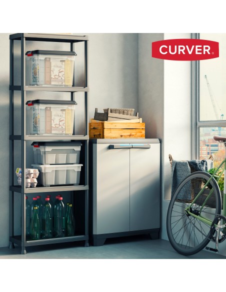 Curver Estante de plástico resistente 5 prateleiras 75x32x176 cm
