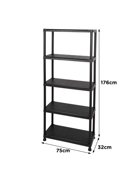 Curver Estante de plástico resistente 5 prateleiras 75x32x176 cm