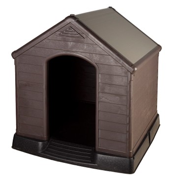 Casinha de cachorro de resina marrom Curver com piso...