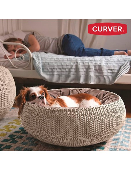 Cama para animais de estimação Curver com almofada almofadada