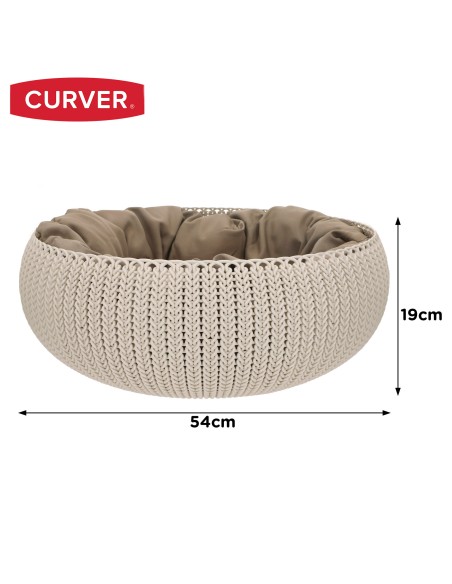Cama para animais de estimação Curver com almofada almofadada