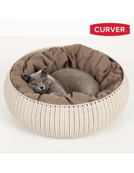 Cama para animais de estimação Curver com almofada almofadada
