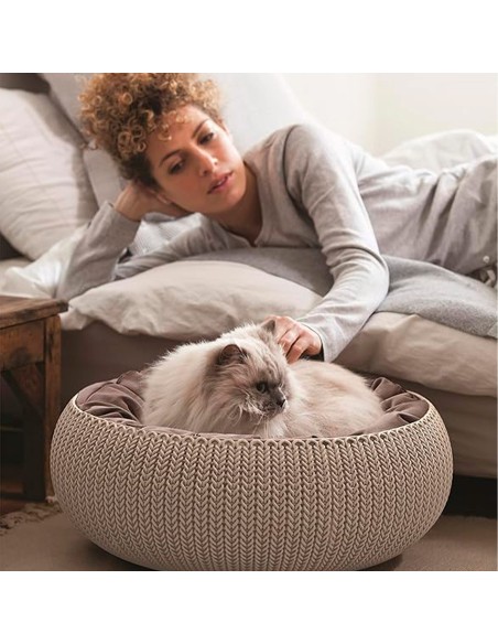 Cama para animais de estimação Curver com almofada almofadada
