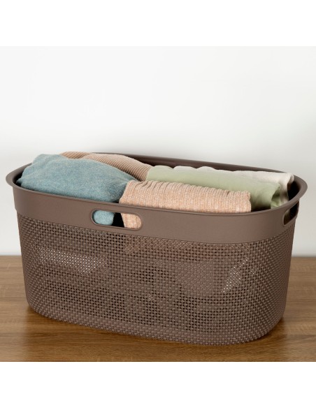 Curver Cesto para roupa suja Filo 45L castanho