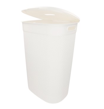 Curver Cesto para roupa suja Filo 55L branco com tampa