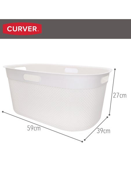 Curver Cesto para roupa suja Filo 45L branco