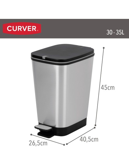 Curver Contentor com pedal Chic Bin 25L Cinzento