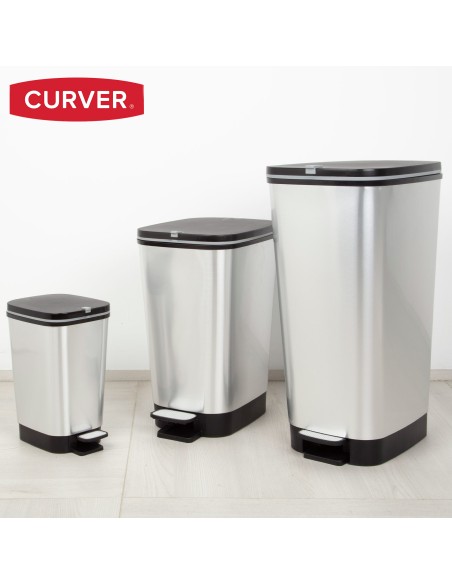 Curver Contentor com pedal Chic Bin 25L Cinzento