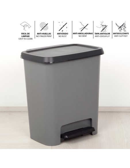 Curver Caixote do lixo Compatta 25L cinzento
