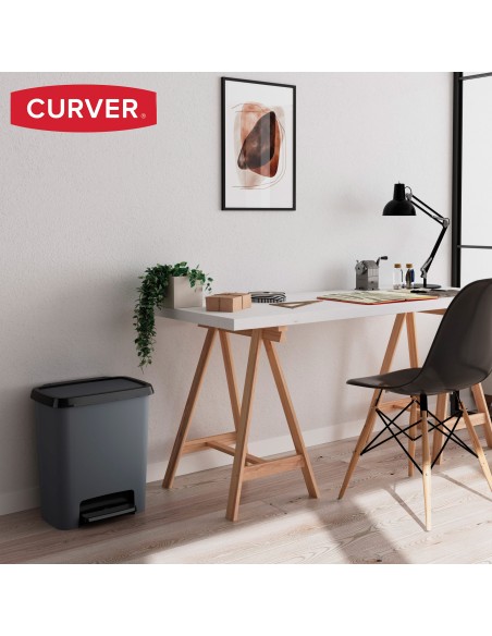 Curver Caixote do lixo Compatta 25L cinzento